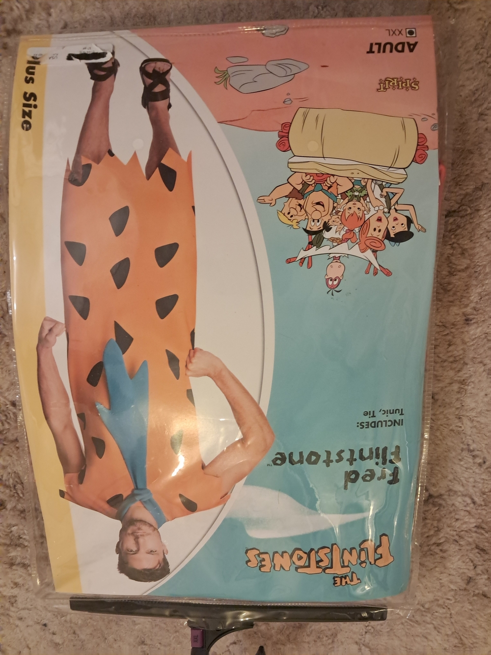Fred Flintstone Mens Xxl Costume - Orange